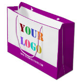Aangepaste Logo Tekst Zakelijk Promotionele Gift B Groot Cadeauzakje (Voorkant Gekanteld)