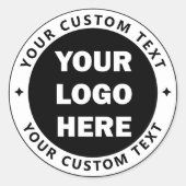 Aangepaste logo-tekst Zakelijke branding Ronde Sticker (Voorkant)
