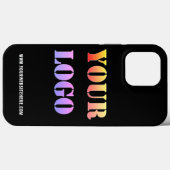 Aangepaste Logo Tekst Zakelijke iPhone Case Kies K (Achterkant (horizontaal))