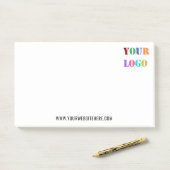 Aangepaste Logo tekst Zakelijke Post-it® notes Sja (Op bureau)