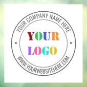 Aangepaste logo-tekst Zakelijke vensterfolie Voorb Raamsticker (Vel 3)