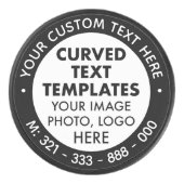 Aangepaste Logo & Tekst Zwart Promotionele Hockey Hockey Puck (Voorkant)