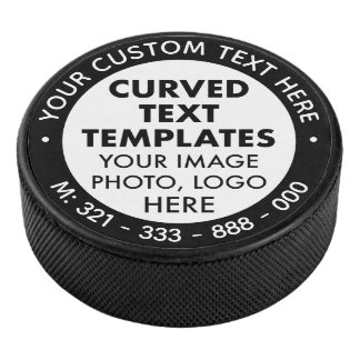 Aangepaste Logo & Tekst Zwart Promotionele Hockey Hockey Puck
