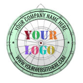 Aangepaste Logo tekstopkaart - Uw kleuren Dartbord (Voorkant)