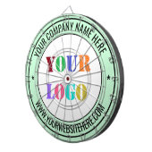 Aangepaste Logo tekstopkaart - Uw kleuren Dartbord (Voorkant Rechts)