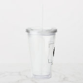 Aangepaste logo-tekstzaken acryl drinkbeker (Rechts)