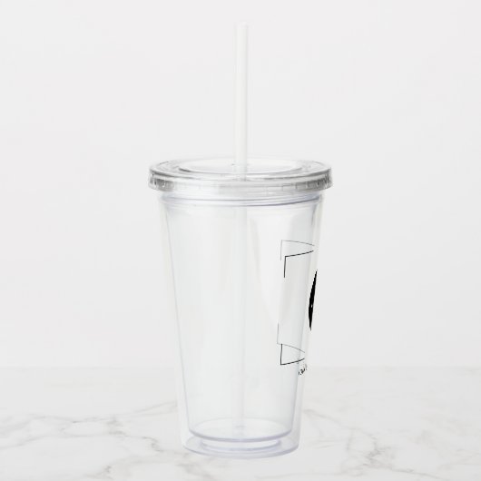 Aangepaste logo-tekstzaken acryl drinkbeker (Rechts)