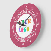 Aangepaste Logo Text Business Gift Clock Kleuren k Grote Klok (Hoek)