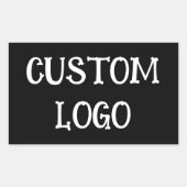 Aangepaste Logo ticker Rechthoekige Sticker (Voorkant)
