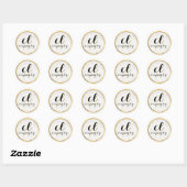 Aangepaste Logo ticker Ronde Sticker (Vel)