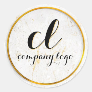 Aangepaste Logo ticker Ronde Sticker