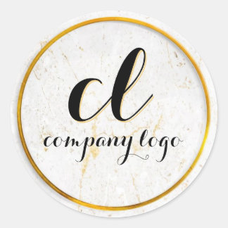 Aangepaste Logo ticker Ronde Sticker