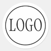 Aangepaste Logo ticker Ronde Sticker (Voorkant)