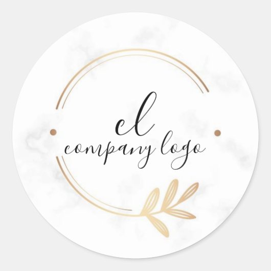 Aangepaste Logo ticker Ronde Sticker (Voorkant)