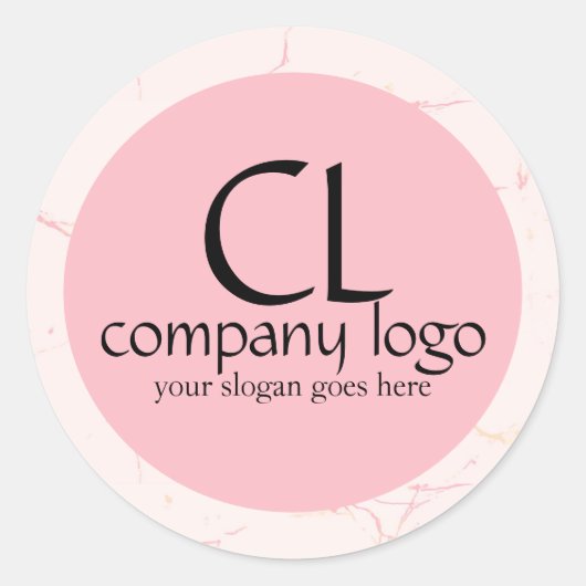 Aangepaste Logo ticker Ronde Sticker (Voorkant)