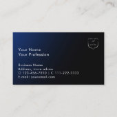 Aangepaste logo toevoegen blauw verloop modern pro visitekaartje (Voorkant)