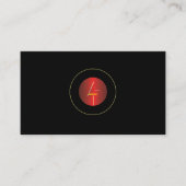 Aangepaste logo toevoegen in cirkel bg zwart visitekaartje (Voorkant)