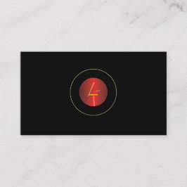 Aangepaste logo toevoegen in cirkel bg zwart visitekaartje