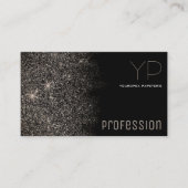 Aangepaste Logo Trendy Platinum Silver Glitter Ele Visitekaartje (Voorkant)