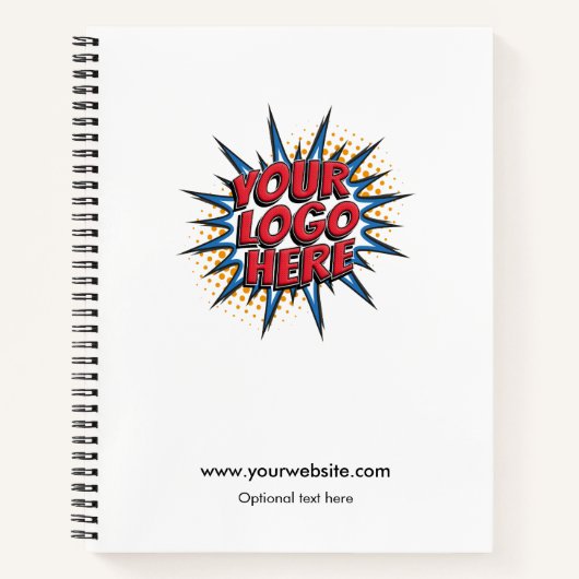 Aangepaste Logo-upload - Creëer uw eigen bedrijf Notitieboek (Voorkant)