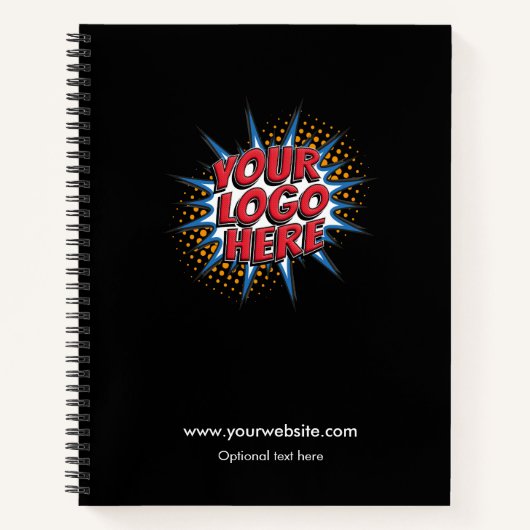 Aangepaste Logo-upload - Creëer uw eigen bedrijf Notitieboek (Voorkant)