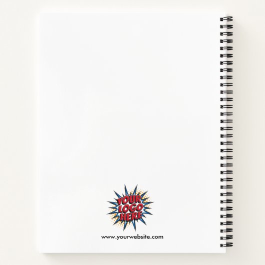 Aangepaste Logo-upload - Creëer uw eigen bedrijf Notitieboek (Achterkant)