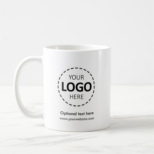 Aangepaste Logo Upload promoties Koffiemok (Links)