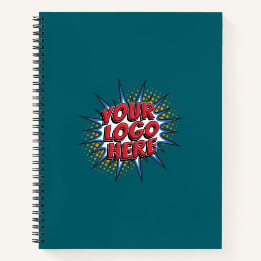 Aangepaste Logo Upload / Website - Zakelijk Blauwg Notitieboek (Voorkant)