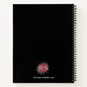 Aangepaste Logo Upload / Website - Zakelijk Zwart Notitieboek (Achterkant)