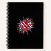 Aangepaste Logo Upload / Website - Zakelijk Zwart Notitieboek (Voorkant)