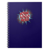 Aangepaste Logo-upload - Zakelijk blauw Notitieboek (Voorkant)