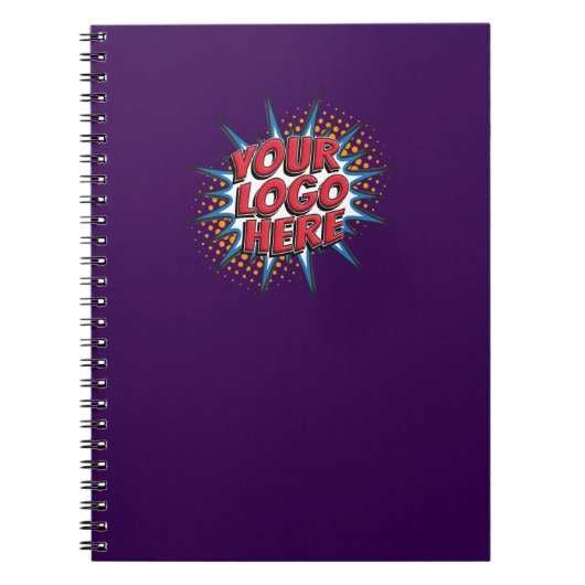 Aangepaste Logo-upload - Zakelijk Paarse Notitieboek (Voorkant)