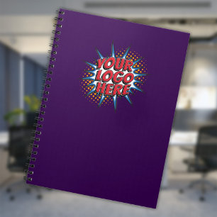 Aangepaste Logo-upload - Zakelijk Paarse Notitieboek