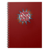 Aangepaste Logo-upload - Zakelijk rood Notitieboek (Voorkant)