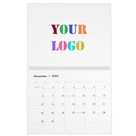 Aangepaste Logo Uw zakelijke promotiekalender Kalender (Nov 2026)
