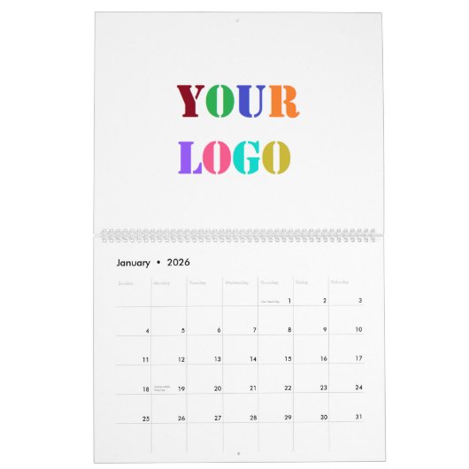 Aangepaste Logo Uw zakelijke promotiekalender Kalender (Jan 2026)