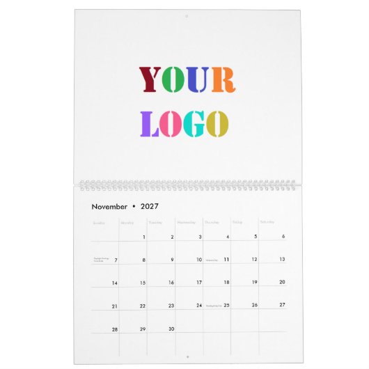 Aangepaste Logo Uw zakelijke promotiekalender Kalender (Nov 2027)