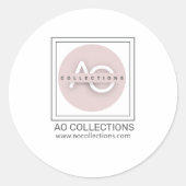 Aangepaste Logo van bedrijf Ronde Sticker (Voorkant)