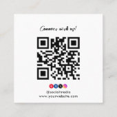 Aangepaste Logo Verbinding met US Square Visitekaa Vierkante Visitekaartje (Achterkant)