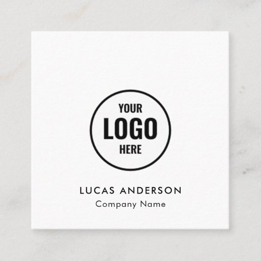 Aangepaste Logo Verbinding met US Square Visitekaa Vierkante Visitekaartje (Voorkant)