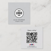 Aangepaste Logo Verbinding met US Square Visitekaa Vierkante Visitekaartje (Voorkant / Achterkant)