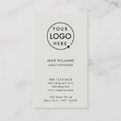 Aangepaste Logo | Verticaal zilver grijs bedrijf M Visitekaartje (Voorkant)