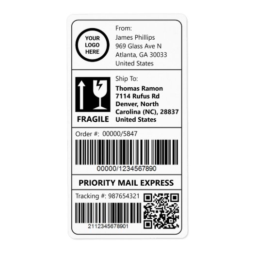 Aangepaste Logo-verzendkosten voor Easy Tracking-s Etiket (Voorkant)