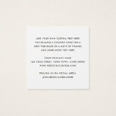 Aangepaste logo vierkant dankzij je creditcard vierkante visitekaartjes (Achterkant)