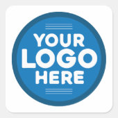 Aangepaste Logo Vierkante Sticker (Voorkant)