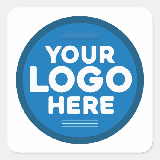 Aangepaste Logo Vierkante Sticker (Voorkant)