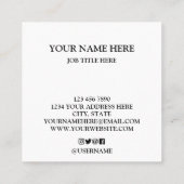 Aangepaste Logo Vierkante Visitekaartje (Achterkant)