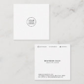Aangepaste logo vierkante visitekaartjes sociale n (Voorkant / Achterkant)