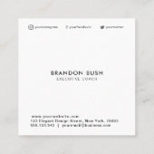 Aangepaste logo vierkante visitekaartjes sociale n (Achterkant)