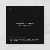 Aangepaste logo vierkante visitekaartjes sociale n (Achterkant)